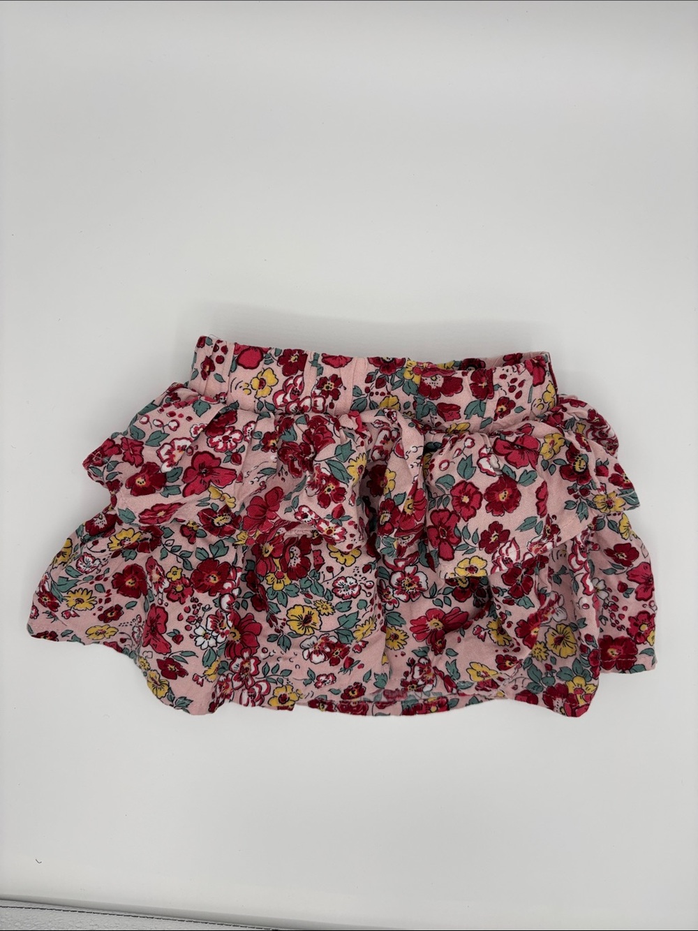 Floral Tiered Ruffle Skirt